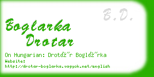 boglarka drotar business card